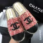 promos sandales chanel femme bas prix espadrilles tweed tissus rouge noir